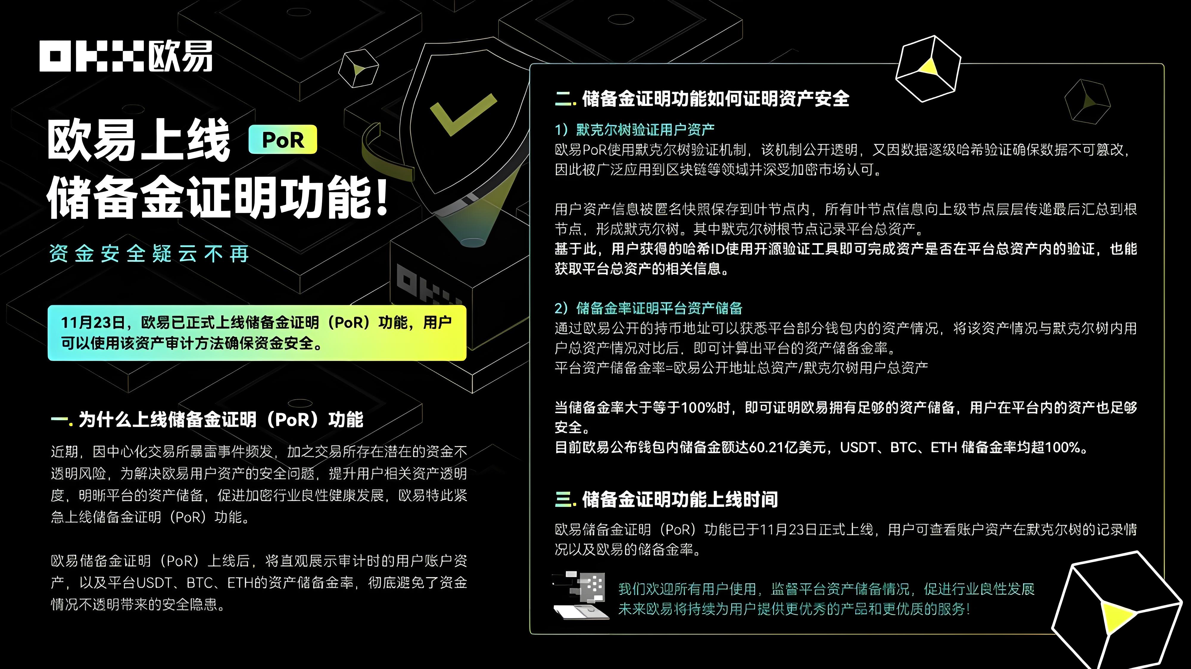 如何使用欧易储备金证明？